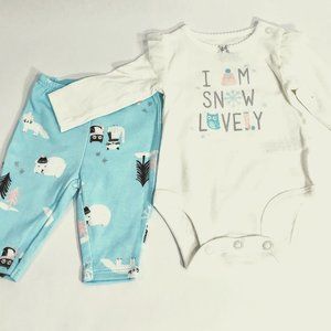 CARTER'S Newborn Baby Girls 2-pc Set NWT
